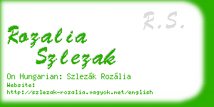 rozalia szlezak business card