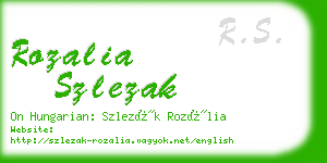 rozalia szlezak business card